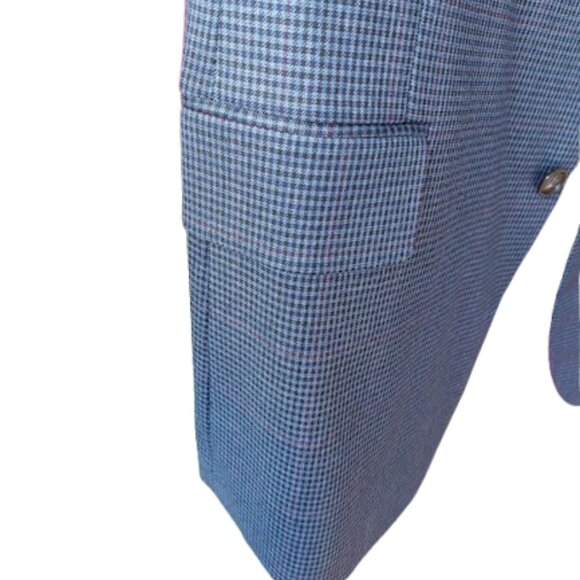 Blue Plaid / Checked Blazer Jacket Men Size 46 R  NEW NWT - Picture 4 of 7